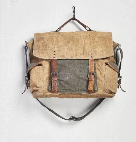 Sebastian Up-Cycled Canvas Messenger Bag SM-208 – Mona B Retail